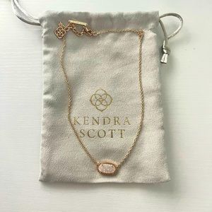 Kendra Scott Elisa Gold Pendant Necklace in Iridescent Drusy